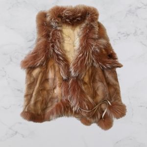 Genuine Fox and Mink Vest